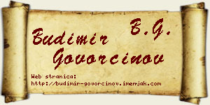 Budimir Govorčinov vizit kartica